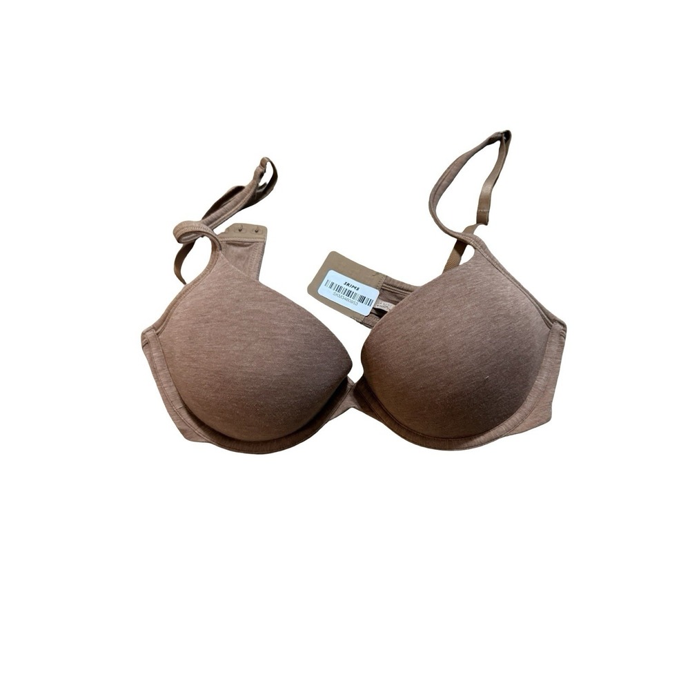 Skims Everyday Cotton Ultimate Bra - NWOT - Heather Cocoa - 38C - Picture 2 of 4